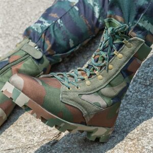 Men Jungle Tactical Military Boots, Combat Desert Boots, Camouflage Hiking Hunting Work Shoes