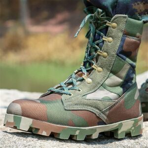 Men Jungle Tactical Military Boots, Combat Desert Boots, Camouflage Hiking Hunting Work Shoes