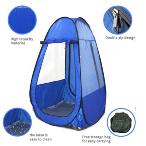 Sports Pop Up Tent for Shade | Personal Single Person Shelter Sport Tents Waterproof for Bad Weather, 2 Clear Sides, 2 Doors for Watching Events Games, for Camping Hiking Fishing Beach Outdoor