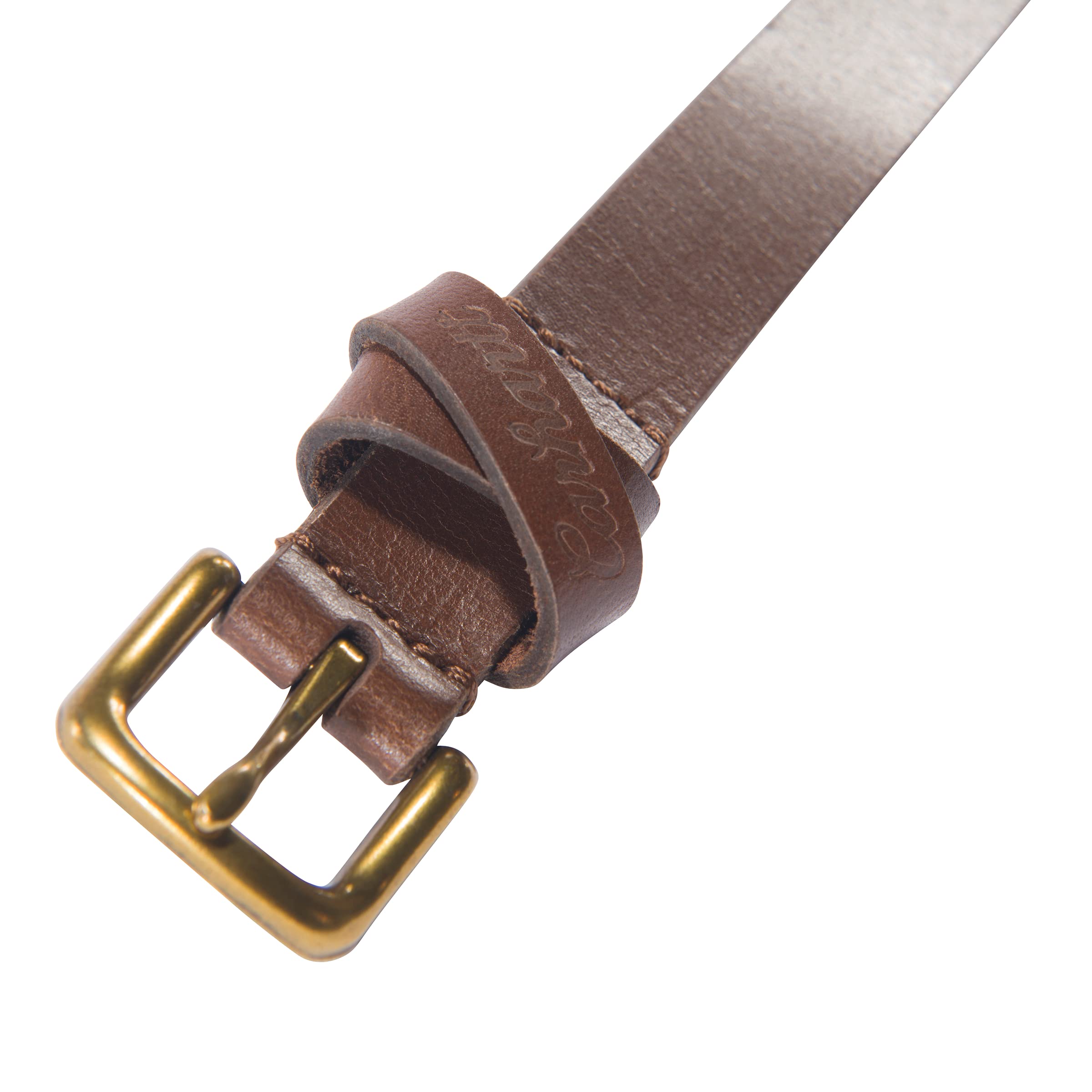 Carhartt Women's Casual Rugged Belts, Available in Multiple Styles, Colors & Sizes, Bridle Leather Thin (Brown), Medium