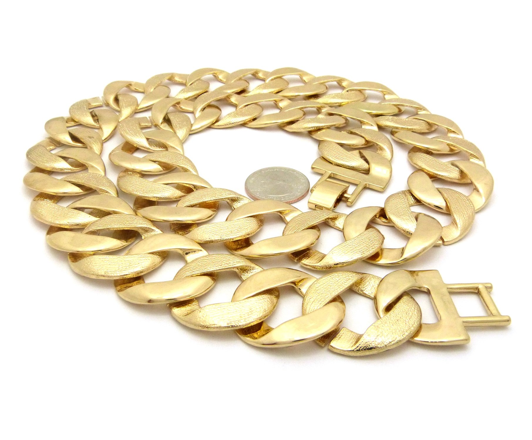 NEW HIP HOP 30mm/30' THICK CUBAN LINK CHAIN NECKLACE - RC2362G, Gold