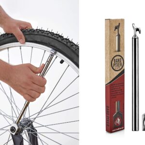 BANDFİXER Bike Tire Lever Bicycle Tire Repair Kit Removal and Fitting Back Tool for All Kind of Bike Tires Long Lasting Stainless Steel Body Adjustable for All Rim Dimensions