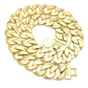 NEW HIP HOP 30mm/30' THICK CUBAN LINK CHAIN NECKLACE - RC2362G, Gold