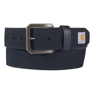 Carhartt Men's Casual Rugged Duck Canvas Belts, Black, 32