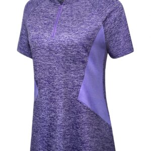 MISS FORTUNE Exercise Clothes Short Sleeve for Womens, Plus Size Sports Tops in Hiking Running Gym Tennis Golf Shirt Sport