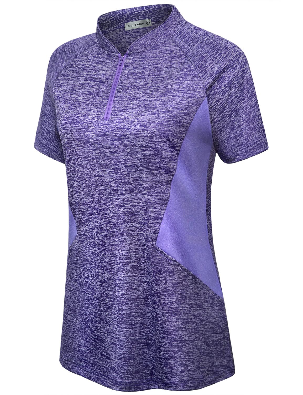 MISS FORTUNE Exercise Clothes Short Sleeve for Womens, Plus Size Sports Tops in Hiking Running Gym Tennis Golf Shirt Sport