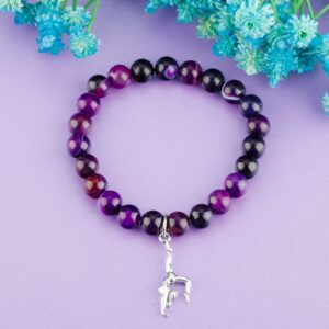 PARTNER Gymnastics Jewelry for Gymnast Gymnastics Bracelet Gymnastics Coach Gift Gymnastics Coach Thank You Gift (purple)