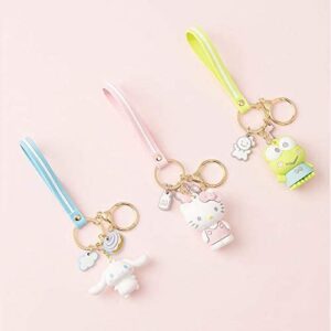 PaPiJoJo 2 Pcs Set My Melody + Kuromi,Cute Keychain Kawaii Anime Keychains Accessories Keyring Key Purse Car Backpack Charms