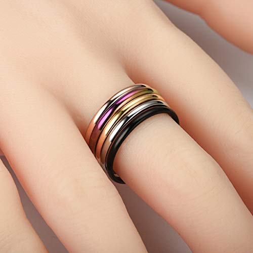 Little Girl Rings 5-6 Years Old Rings Spoon White Silver Women Jewelry Solid Geometry Ring Fashion Ring 925 Rings Adjustable Silver Ring (Black, 11号)