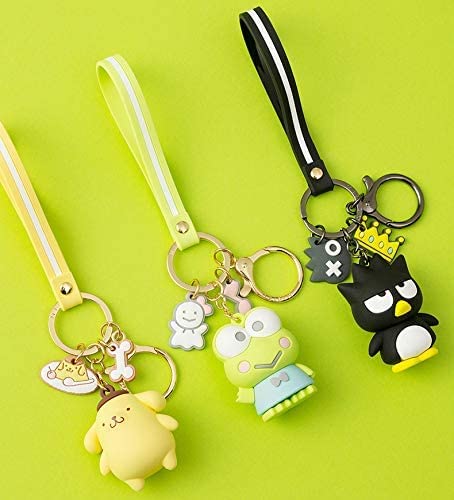 PaPiJoJo 2 Pcs Set My Melody + Kuromi,Cute Keychain Kawaii Anime Keychains Accessories Keyring Key Purse Car Backpack Charms