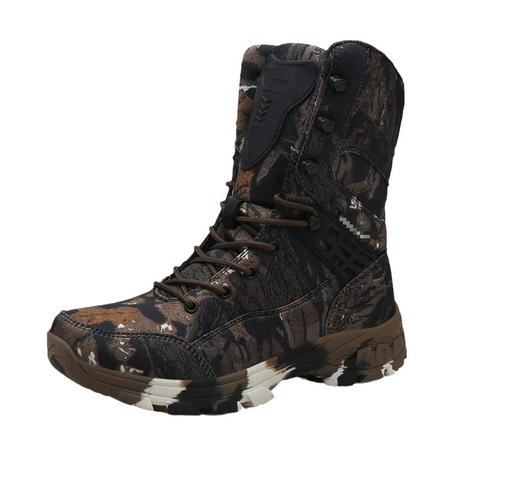 Men Camo Military Boots, Special Force Tactical Boots, Outdoor Desert Non-Slip Combat Shoes, Hiking Hunting Boot