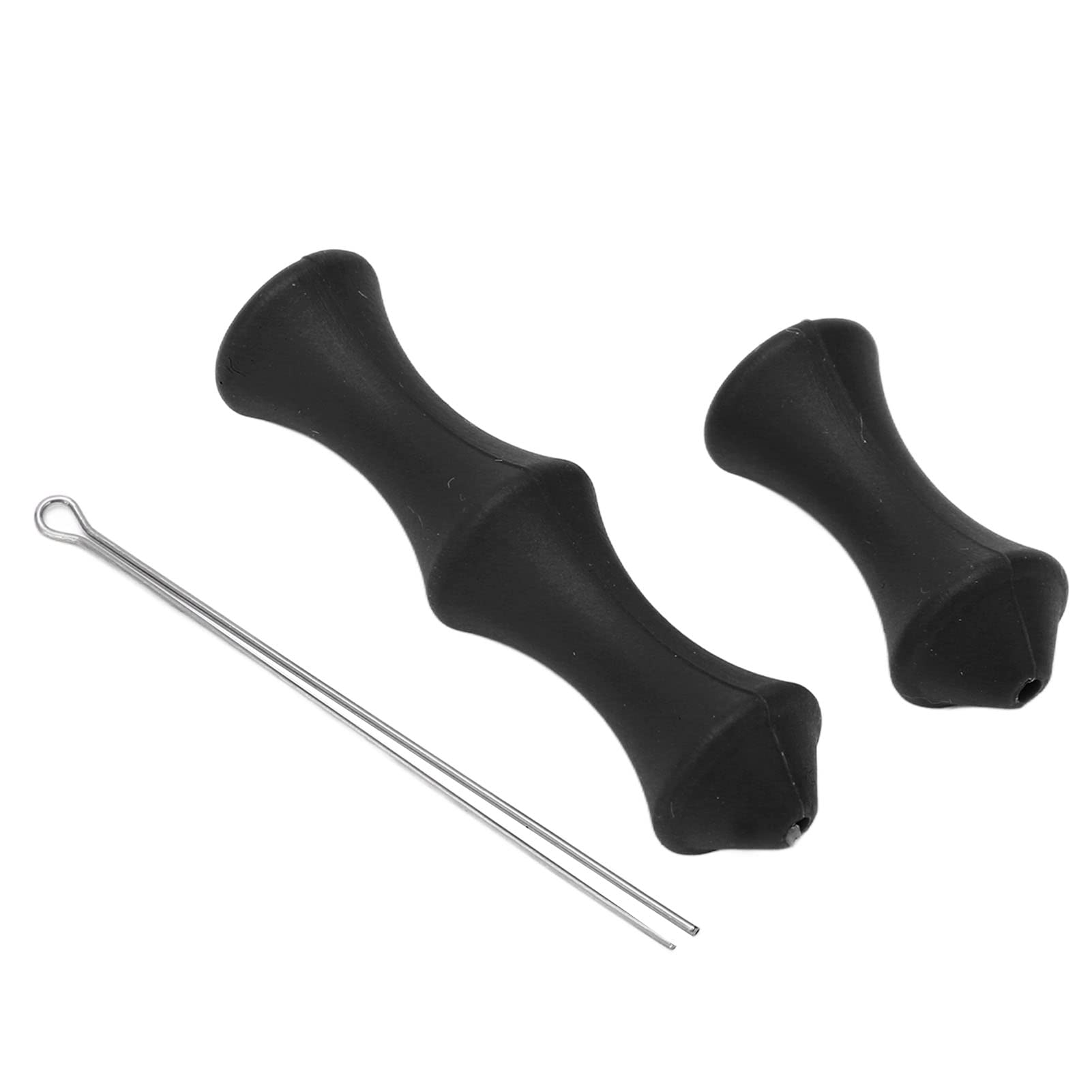 VGEBY Bowstring, 5 Sets Soft Silicone Archery Fingers Protectors Shooting with Mounting Pin for Outdoor Shooting(Black) Shooting and Archery Supplies