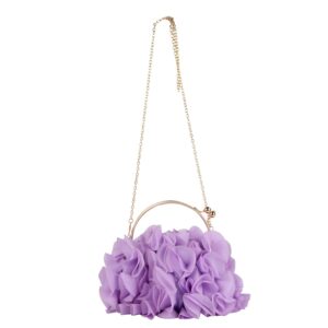 Lanpet Women Floral Clutch Purses Satin Flower Evening Bag Party Prom Handbags