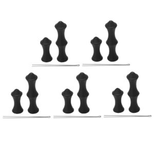 VGEBY Bowstring, 5 Sets Soft Silicone Archery Fingers Protectors Shooting with Mounting Pin for Outdoor Shooting(Black) Shooting and Archery Supplies