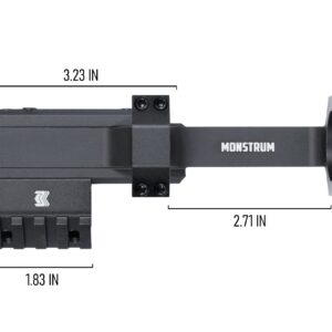 Monstrum 1-6x24 LPVO Rifle Scope with 45 Degree Offset Red Dot Mount