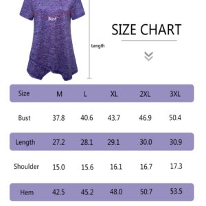 MISS FORTUNE Women's Workout Tops Golf Polo Short Sleeve V Neck Shirts Lightweight Moisture Wicking Athletic Tennis Work Top