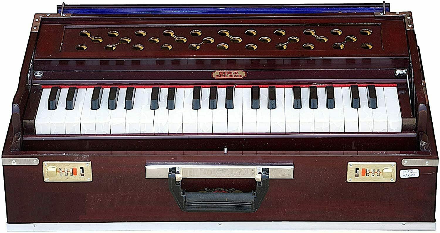 Novelika Professional Portable Harmonium Stylist No 17 Deluxe Harmonium with Coupler Harmonium Musical Instrument (NOV2008)