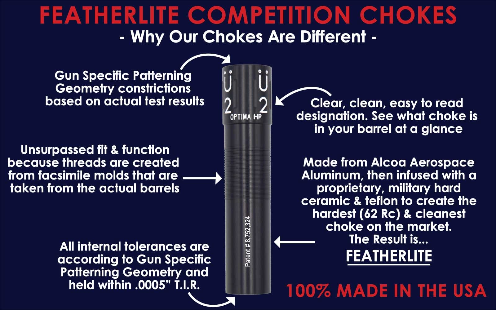 Muller Choke Tubes [INV DS 12 Gauge Featherlite Competition Choke Tube Used for Browning 725 & A5 INVECTOR DS (U0)