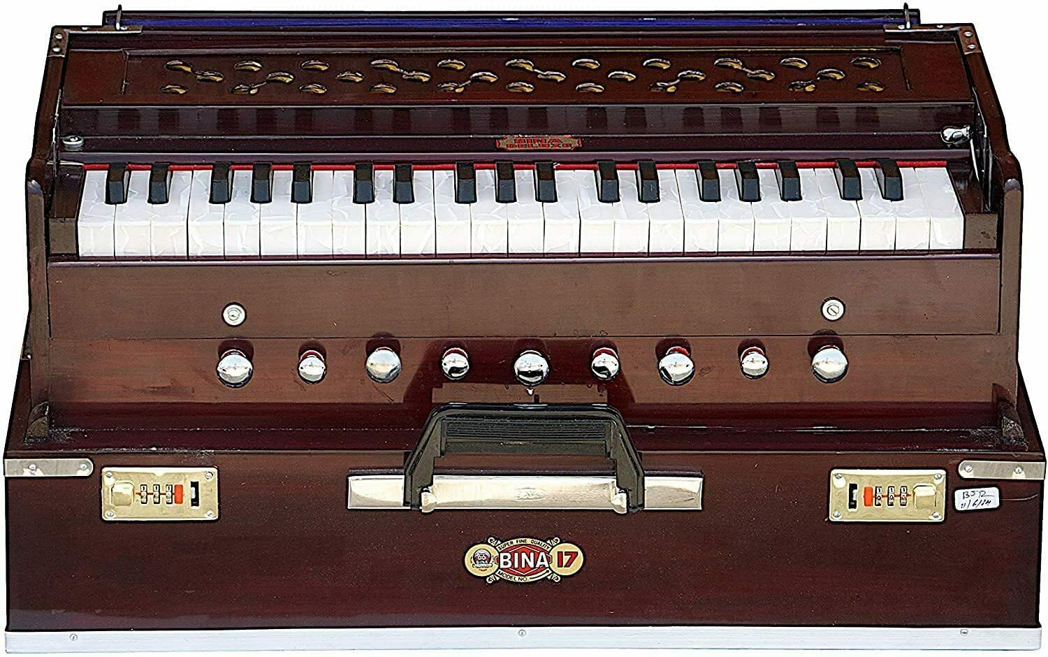 Novelika Professional Portable Harmonium Stylist No 17 Deluxe Harmonium with Coupler Harmonium Musical Instrument (NOV2008)