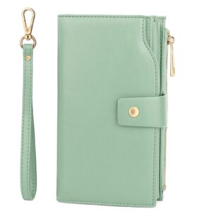 Uromee Wallet Women Vegan Leather RFID Blocking Large Ladies Wristlet Purse Card Holder Organizer Clutch