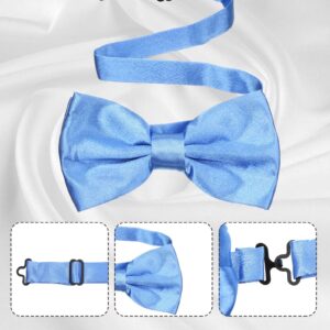 48 Pcs Bow Ties Bulk Elegant Pre Tied Bow Ties Formal Tuxedo Bowties Set with Adjustable Neck Band for Men Boys (Vivid Colors, Elegant Style)