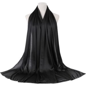 Ladiery Silky Satin Shawls and Wraps for Women Evening Dress, Lightweight Long Bridal Elegant Bright Wedding Stole