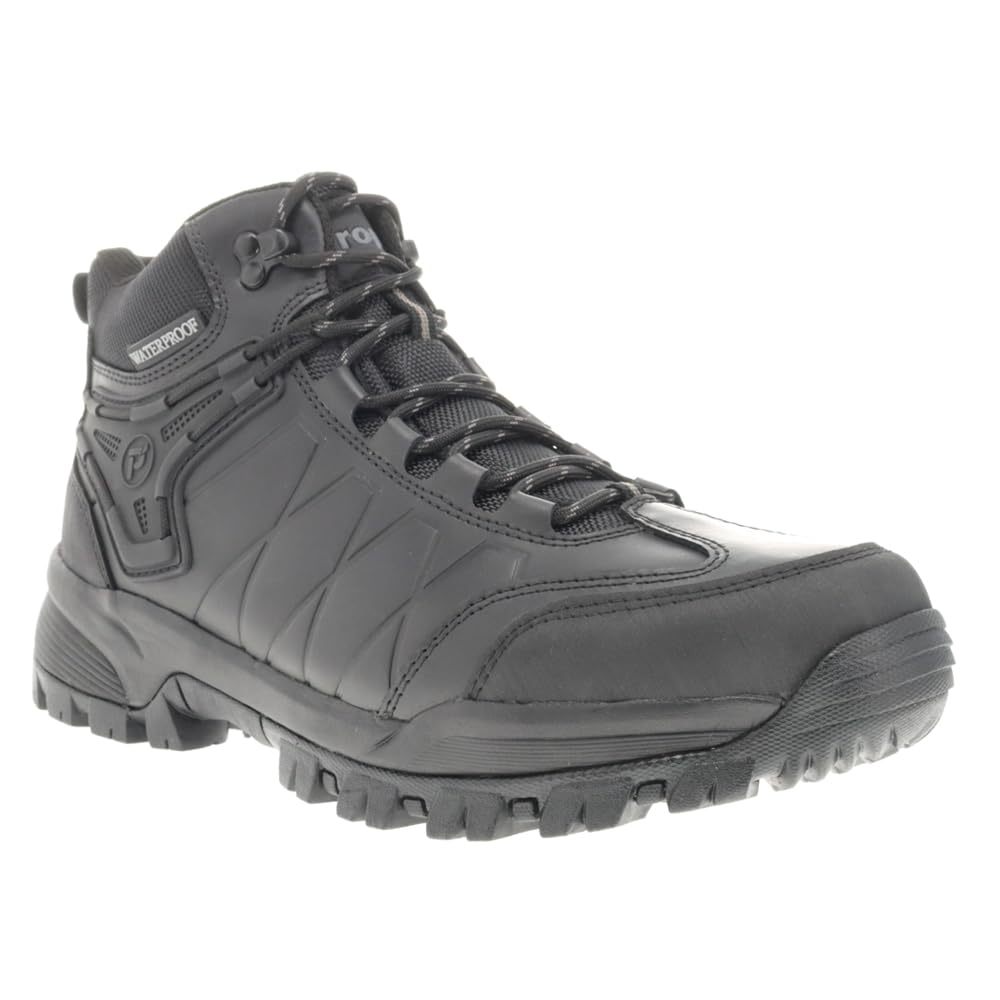 Propét Men's Ridge Walker Force Waterproof Hiking Boots, Black, 16 XX-Wide US