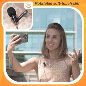 PowerDeWise Magnetic Lavalier Microphone Clip - 6mm Rotatable Lapel Unique Replacement Tie Shirt Clip