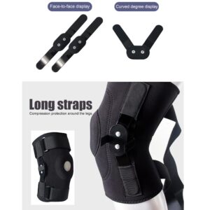 LTLCLZ 1Pair Sports Hinged Knee Support Brace for Patella Instability Meniscus Injuries Ligament Sprains Meniscus Tear,XL