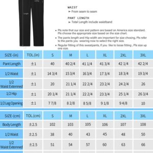 ALAVIKING Mens Sweatpants Antistatic Fabric Athletic Pants with Pockets Lounge Open Bottom Pants Fleece Sweatpants for Men Size S-3XL (Black-m)