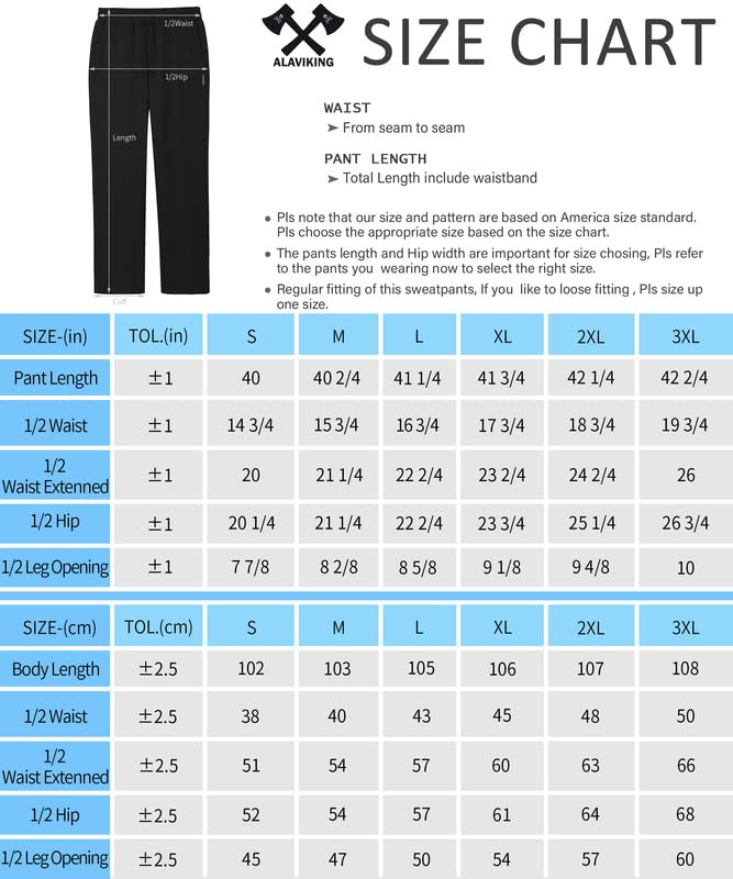 ALAVIKING Mens Sweatpants Antistatic Fabric Athletic Pants with Pockets Lounge Open Bottom Pants Fleece Sweatpants for Men Size S-3XL (Black-m)