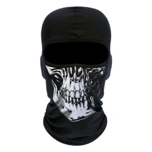 fuinloth balaclava face mask, summer cooling neck gaiter, uv protector motorcycle ski scarf for men/women skull