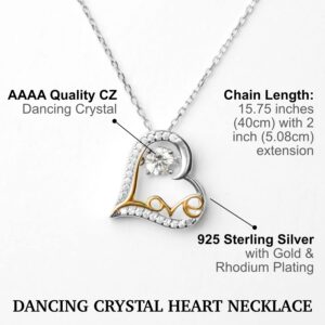 To My Beautiful Soulmate Necklace, Sterling Silver Missing Piece Love Heart, Gifts For Wife Birthday, From Husband, Gold heart is triple plated in 14K gold., Cubic Zirconia