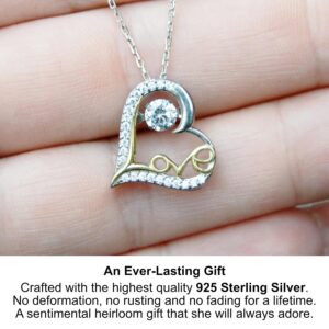 To My Beautiful Soulmate Necklace, Sterling Silver Missing Piece Love Heart, Gifts For Wife Birthday, From Husband, Gold heart is triple plated in 14K gold., Cubic Zirconia