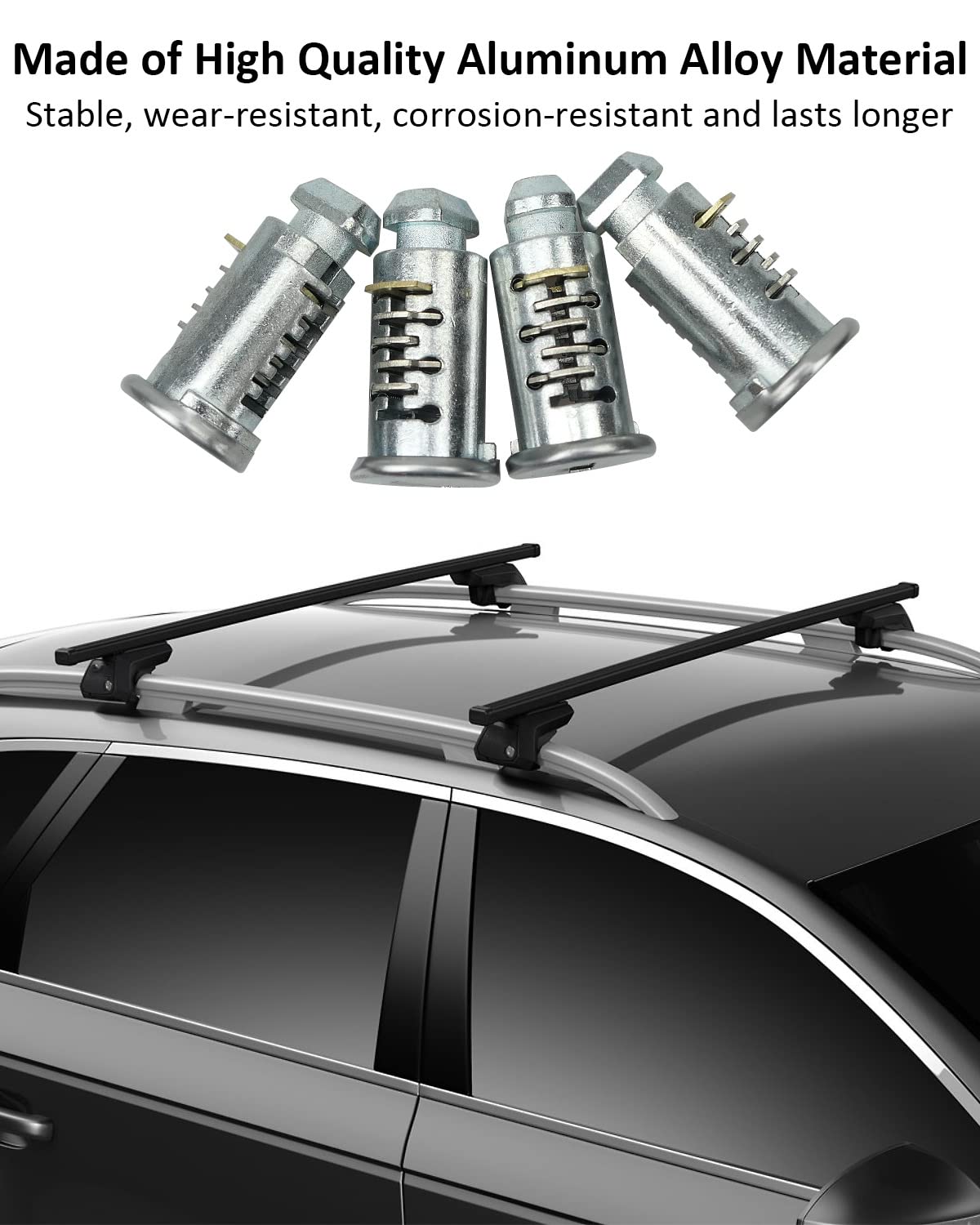 4 Pack Lock Core, One-Key Lock Cylinders System Fits for Thule Racks and Accessories