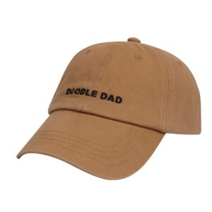 Hatphile 6 Panel Soft Embroidery Baseball Cap (Doodle Dad Brown)