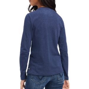 Ariat Girls 10041252 YTH FAN CLUB LS T-SHRT HEATHER S Navy