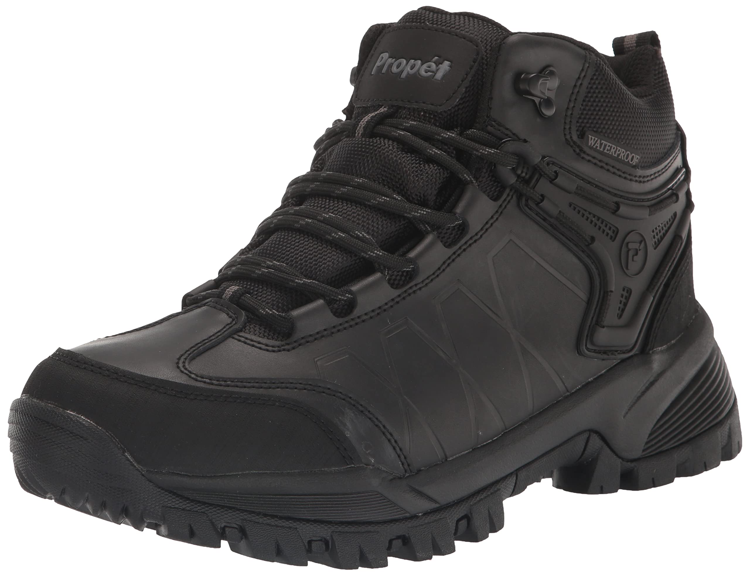 Propét Men's Ridge Walker Force Waterproof Hiking Boots, Black, 16 XX-Wide US