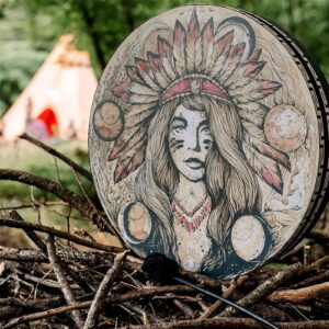 Goddess Shaman Drum "Tree of Life"Sound Healing Tool Tunable Frame Drum Tambourine Medicine Instrument Soul Gift for Music LoversHandmade Shaman Witch Drum Sound Healing