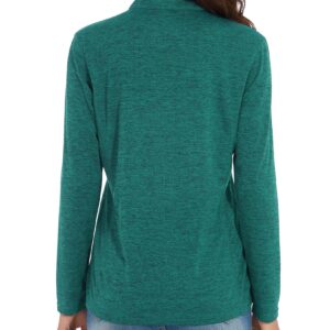 MAGCOMSEN Womens Shirts Long Sleeve Athletic Shirts for Women Sweatshirts for Women Running Shirts Uv Protection Shirts Jade Green M