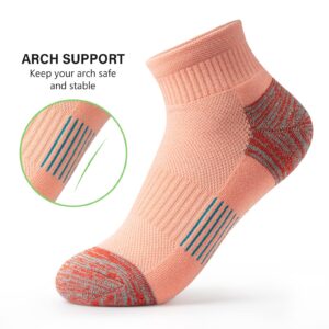 Gonii Ankle Socks Womens Athletic Thick Cushioned Running Hiking Low Cut 5-Pairs