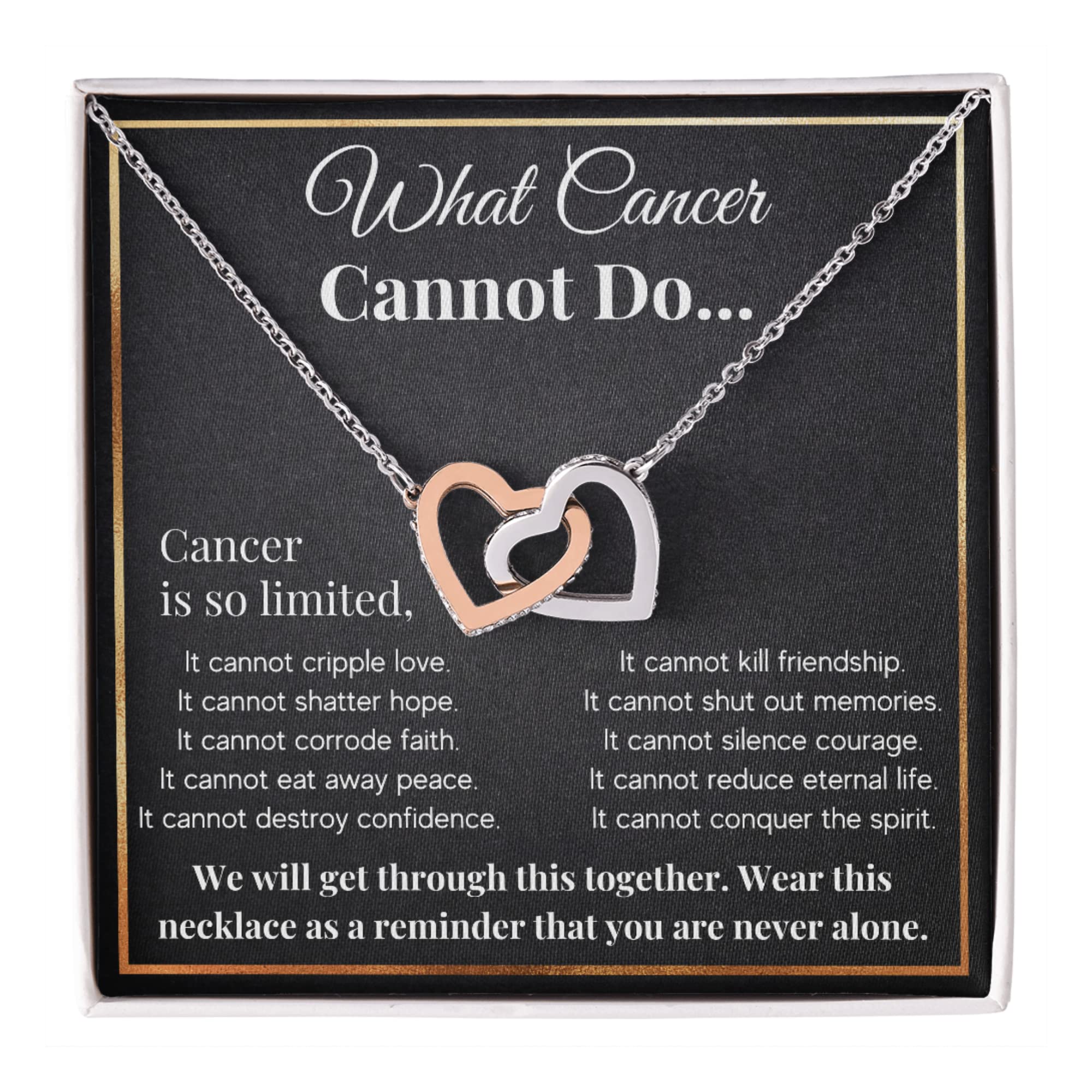 FG Family Gift Mall Cancer Gifts For Women, Comfort Items For Chemo Patients, Breast Cancer Survivor Gifts For Female, Stainless Steel, Cubic Zirconia