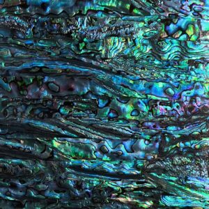 GOMMO Blue Paua Shell Veneer Sheet Enhanced for Inlay and Overlay Flat(9.4" x 5.5" x 0.007")(New Zealand Blue Abalone)