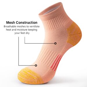 Gonii Ankle Socks Womens Athletic Thick Cushioned Running Hiking Low Cut 5-Pairs