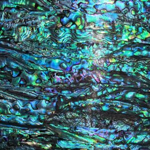 GOMMO Blue Paua Shell Veneer Sheet Enhanced for Inlay and Overlay Flat(9.4" x 5.5" x 0.007")(New Zealand Blue Abalone)