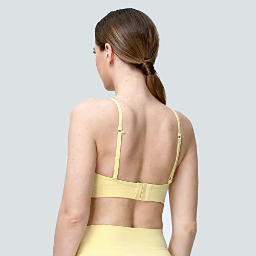 Sports Bras for Women - Criss-Cross Back High Impact Sports Bras for Womens Running Fitness Bra Yellow XL