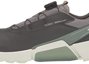 ECCO Men's BIOM HYBRID 4 BOA GORE-TEX WATERPROOF, MAGNET/FROSTY GREEN, 11-11.5