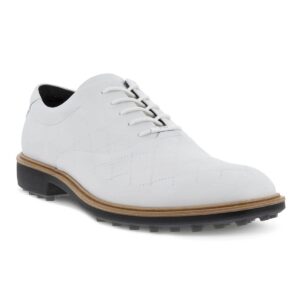 ECCO Men's Classic Hybrid Hydromax Waterproof Golf Shoe, White, 10-10.5