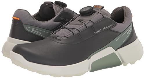 ECCO Men's BIOM HYBRID 4 BOA GORE-TEX WATERPROOF, MAGNET/FROSTY GREEN, 11-11.5