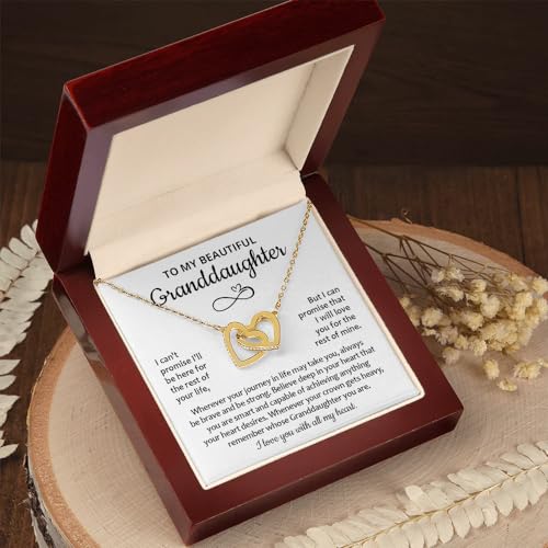 DsmStore Ltd To My Granddaughter Necklace, Gifts From Grandma Grandmother Or Grandpa Grandfather, Jewelry For Birthday Standard Box Polished Stainless Steel & Rose Gold Finish